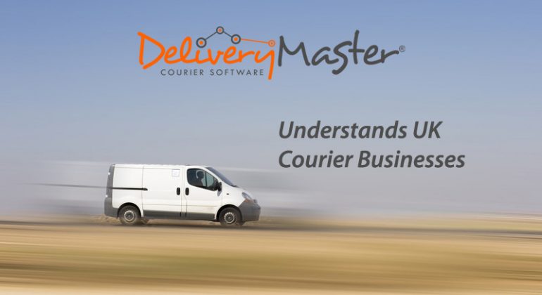 Courier Van Driving Fast